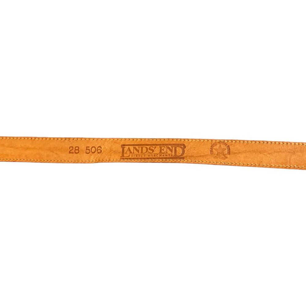 Lands End Leather Belt red size 28 - Picture 5 of 8